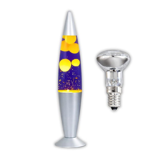 Brightstar TL108 Yellow & Purple Table/Lava Lamp With Spare 20W Lava Lamp Bulb - Whitehouse Lighting And Electrical