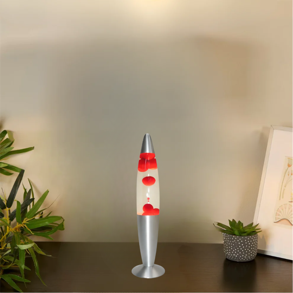 Brightstar TL108 Red And Clear Table/Lava Lamp - Whitehouse Lighting And Electrical