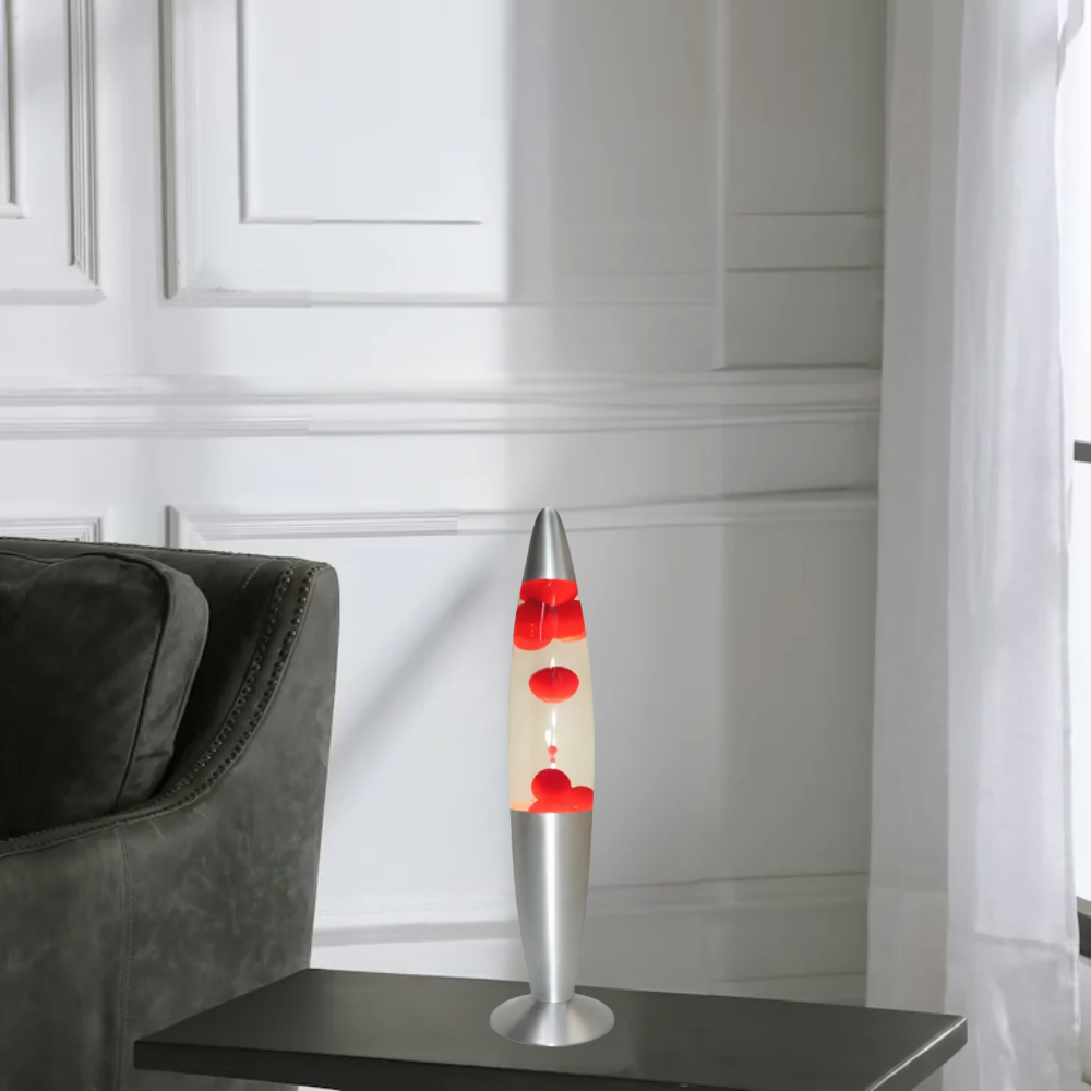 Brightstar TL108 Red And Clear Table/Lava Lamp - Whitehouse Lighting And Electrical