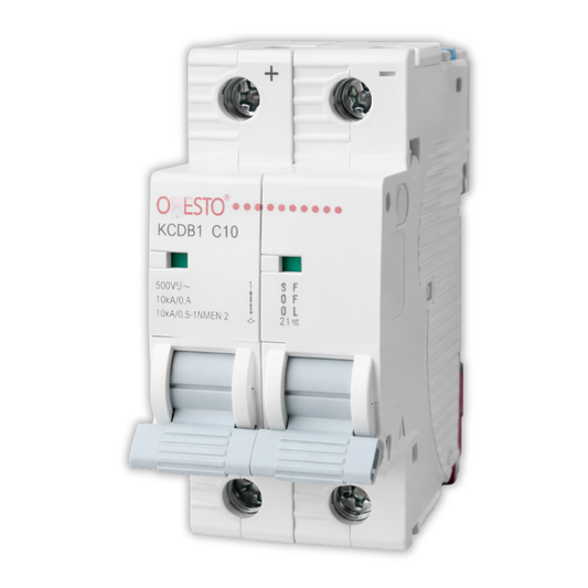 Onesto 63A 2P 6KA 500VDC MCB - Whitehouse Lighting And Electrical