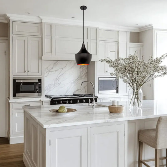 Whitehouse Lighting And Electrical WHL&E 7712/B Black With Gold Dining Lamp  Whitehouse Lighting And Electrical