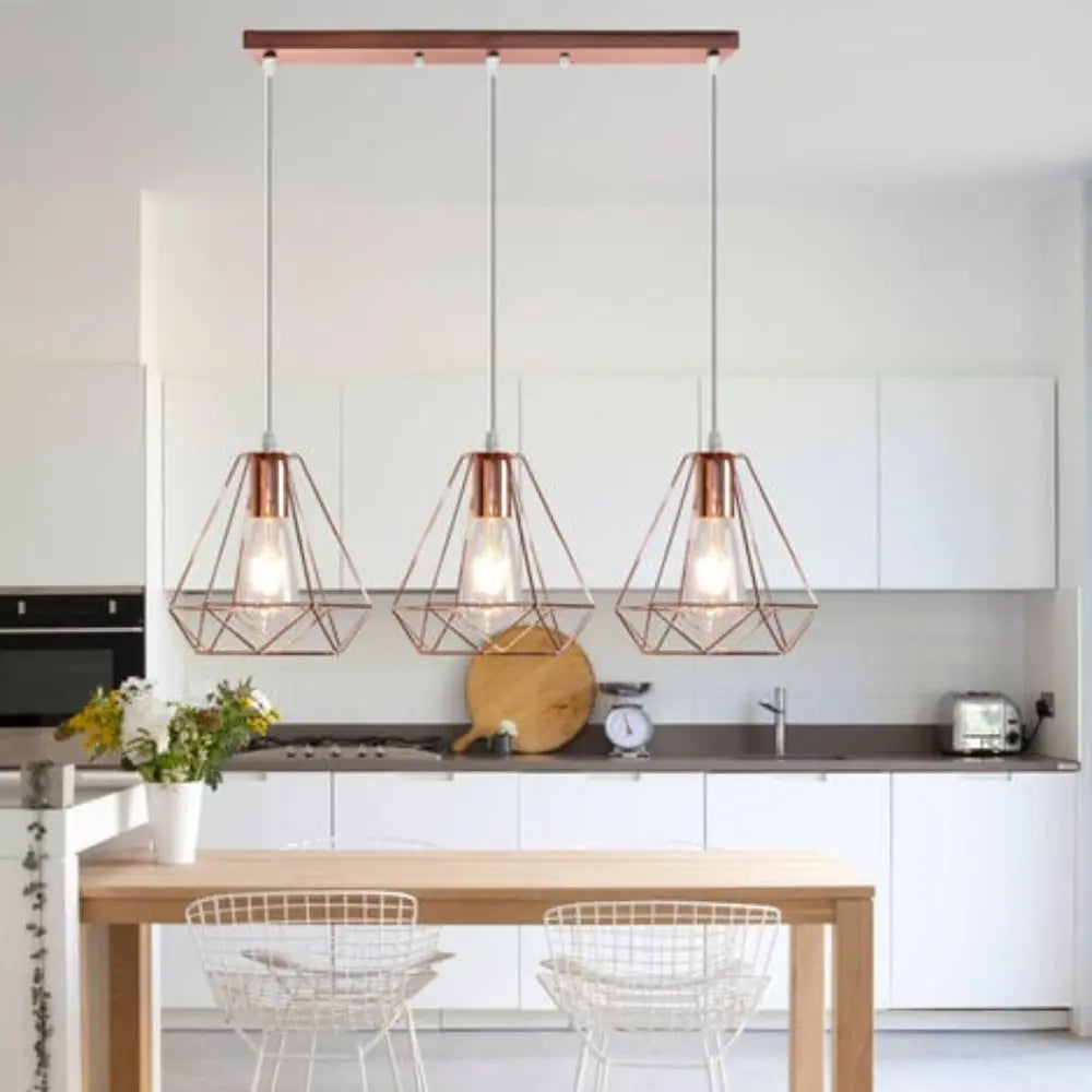 Whitehouse Lighting And Electrical WHL&E 7921/3 Rose Gold Dining Lamp  Whitehouse Lighting And Electrical