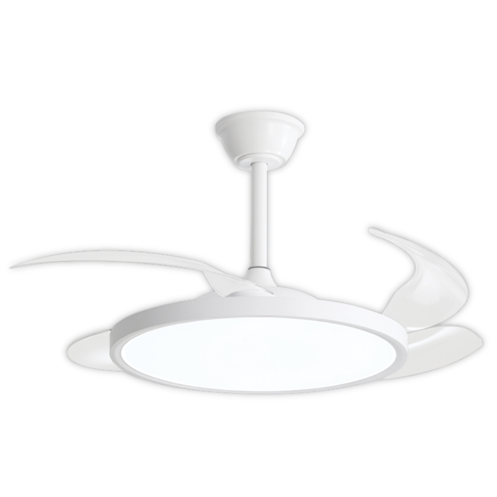 Whitehouse Lighting And Electrical Brightstar FCF105 White Retractable Fan Light  Brightstar