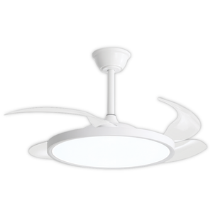 Brightstar FCF105 Retractable White Ceiling Fan Light