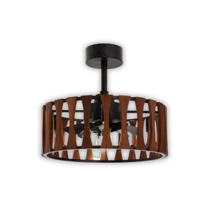WHL&E MF0621 E14 Wooden Ceiling Fan Light
