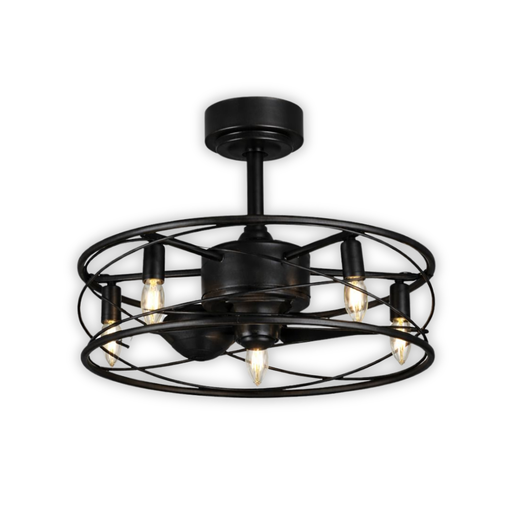 Whitehouse Lighting And Electrical WHL&E BQ-FL659 Black E14 Fan Light  Whitehouse Lighting And Electrical