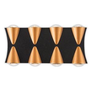 Brightstar L556 Outdoor Black And Gold Wall Light