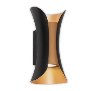 Brightstar L562 Outdoor Black And Gold Wall Light