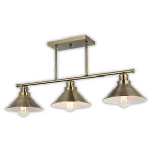 Brightstar PEN844/3 Antique Brass Pendant Light