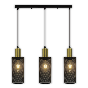 Brightstar PEN874/3 Black And Gold Pendant Light