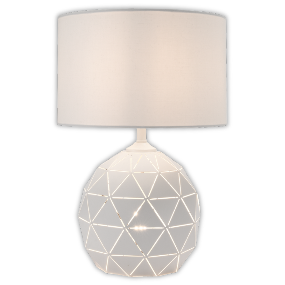Whitehouse Lighting And Electrical Brightstar TL100 White Table Lamp  Brightstar