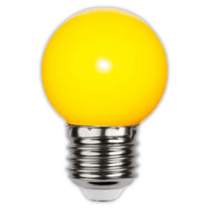 Flash 1W LED G45 Golf Ball E27 Yellow Bulb