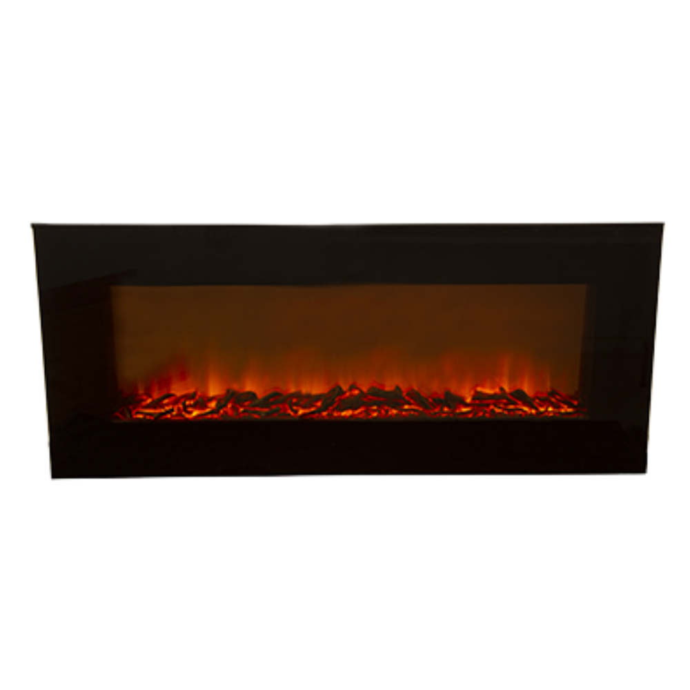 Whitehouse Lighting And Electrical Raidiant 1800W Indoor Coal Flat Glass Decorative Fireplace  Radiant
