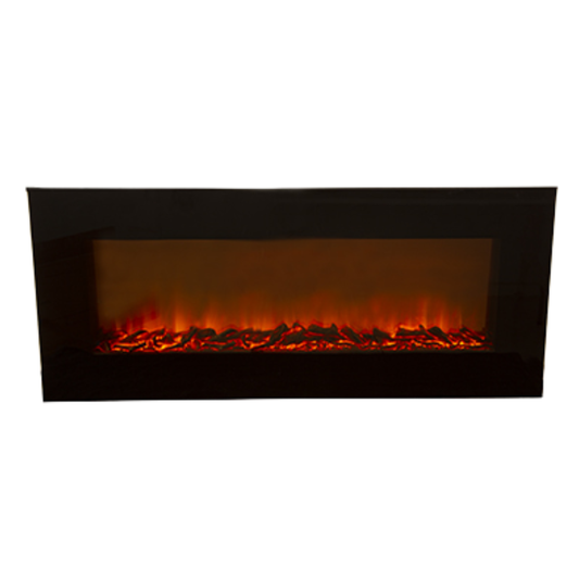 Whitehouse Lighting And Electrical Raidiant 1800W Indoor Coal Flat Glass Decorative Fireplace  Radiant