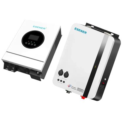 Whitehouse Lighting And Electrical Esener 3.6KW 24V Pro Inverter + Esener 2.56KW 24V Lithium-Ion Battery Combo  Esener