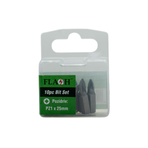 Flash 10 Piece 1 x 25mm Pozidriv Bit Set