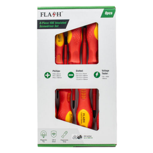 Flash 901080E 8 Piece VDE Insulated Screwdriver Set