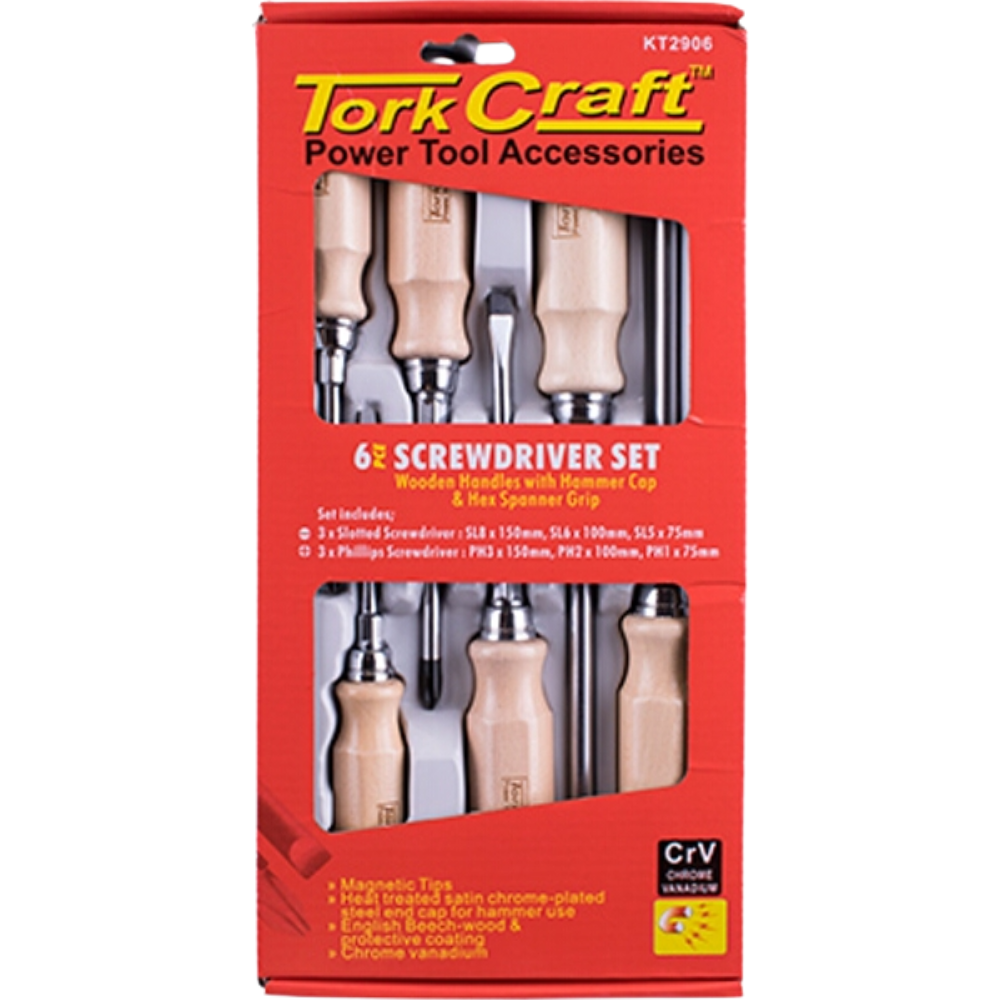 Whitehouse Lighting And Electrical Tork Craft 6 Piece Screwdriver Set  Whitehouse Lighting And Electrical