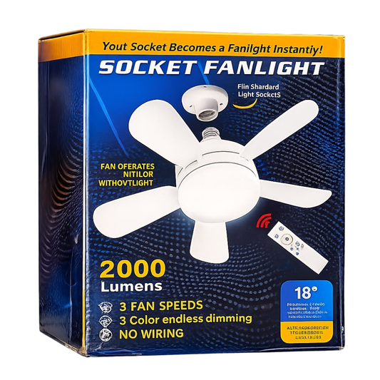 WHL&E E27 2 In 1 LED Ceiling Fan Light alternate product view