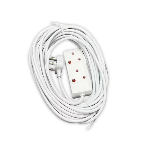 Cablix 1mm x 20m White Extension Cord product image on white background