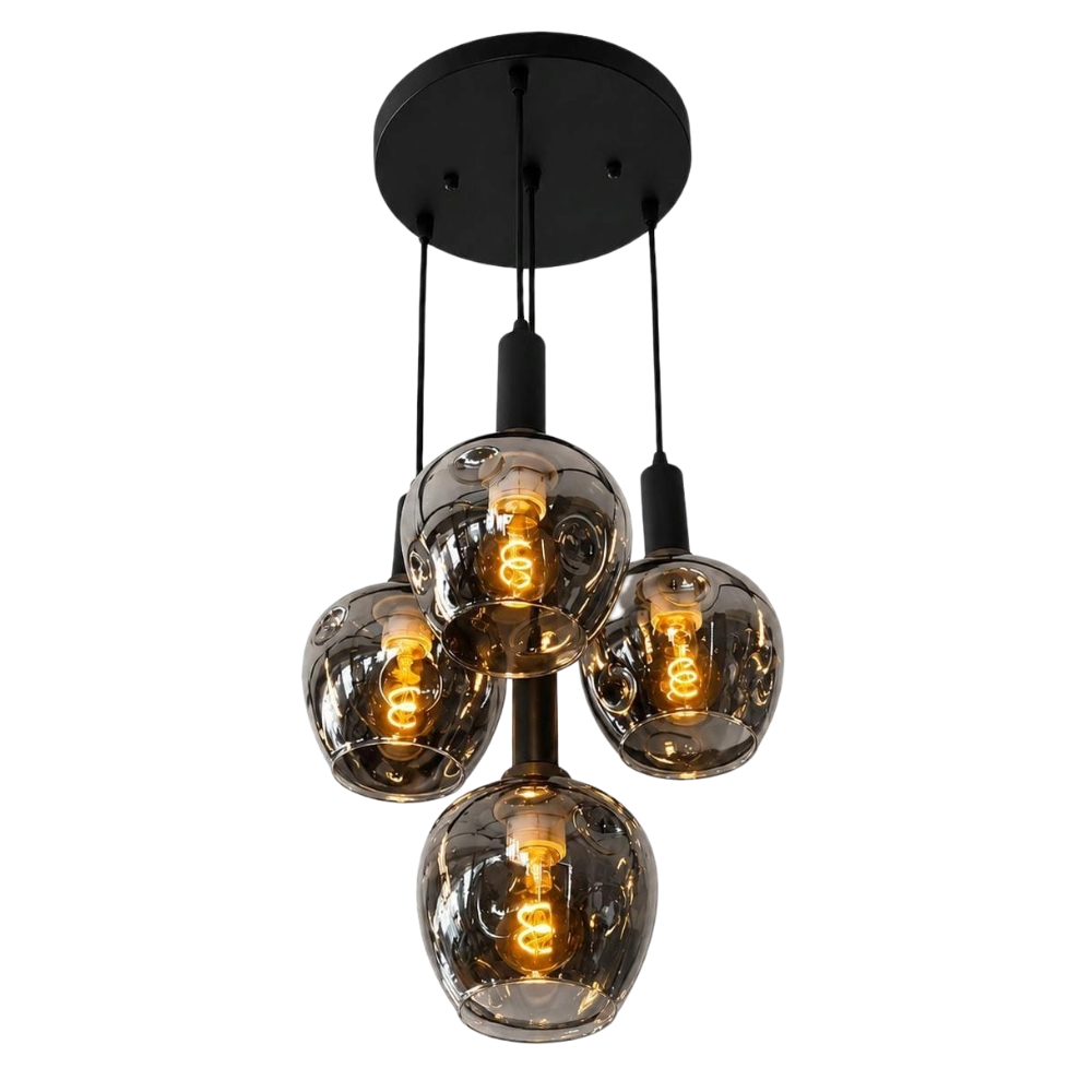 Whitehouse Lighting And Electrical CNGR 07772 4X E27 Glass Pendant  CNGR