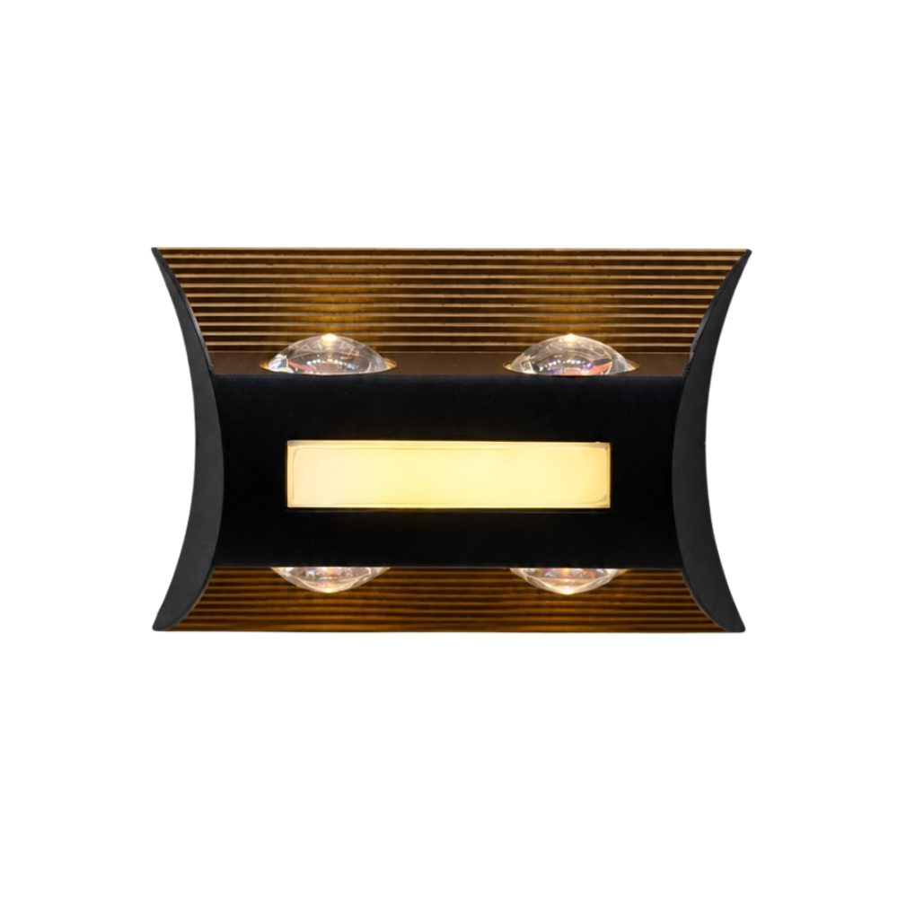 Whitehouse Lighting And Electrical CNGR 10352 3000K Black & Gold Outdoor Wall Lamp  CNGR