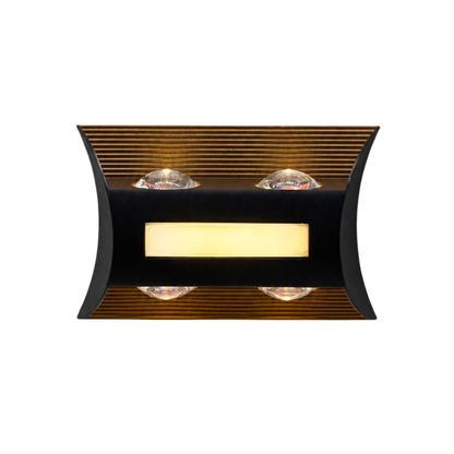 Whitehouse Lighting And Electrical CNGR 10352 3000K Black & Gold Outdoor Wall Lamp  CNGR