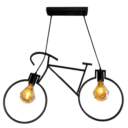 Whitehouse Lighting And Electrical WHL&E 07154 E27 Black & Metal Bicycle Pendant  Whitehouse Lighting And Electrical