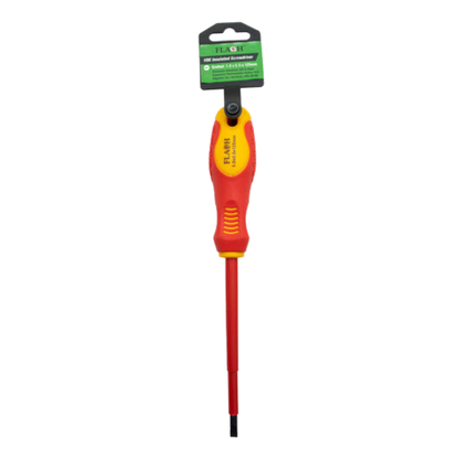 Whitehouse Lighting And Electrical Flash VDE Insulated Flat Slotted Screwdriver 1.0 × 5.5 × 125MM  Flash™