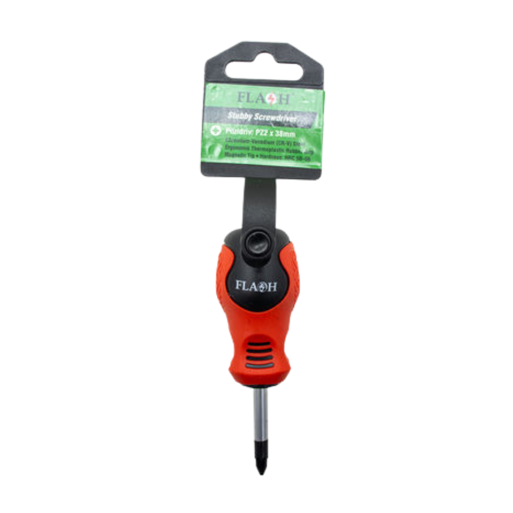 Whitehouse Lighting And Electrical Flash Pozidriv Screwdriver PZ2 x 38MM (Stubby)  Flash™