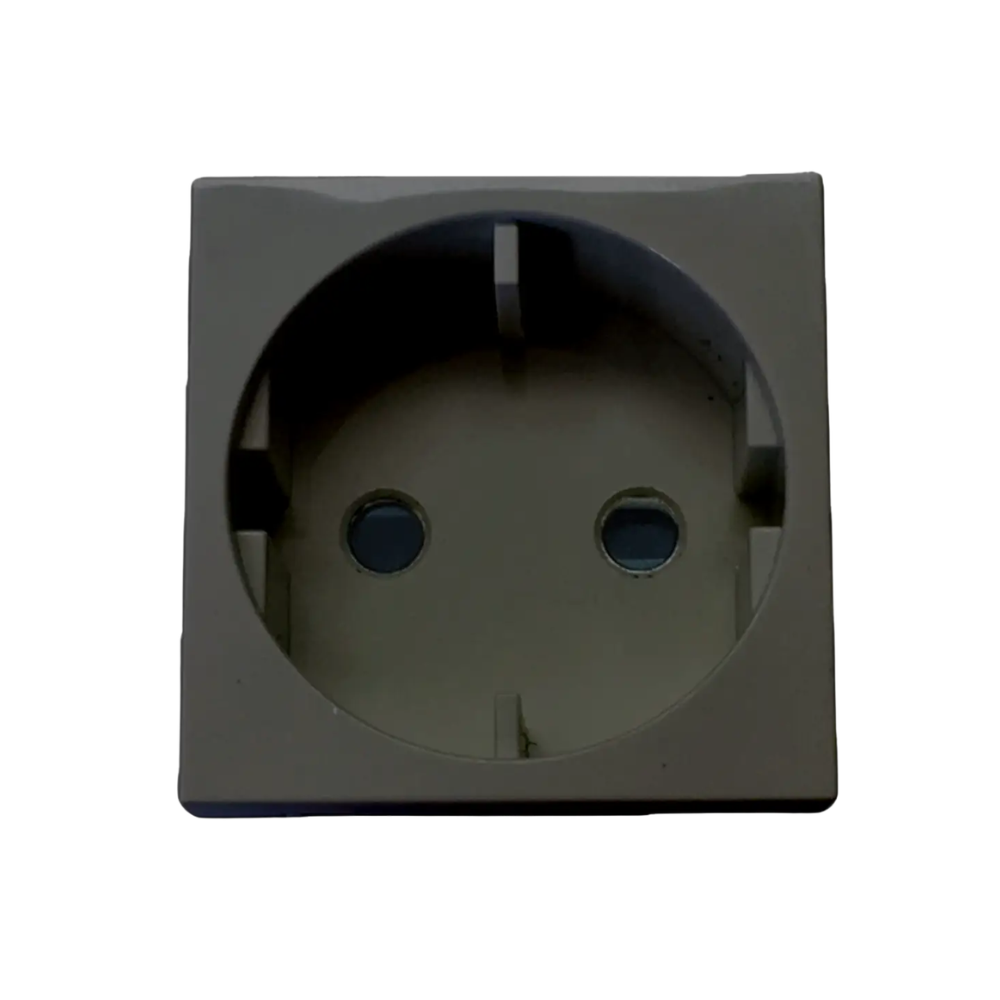 Onesto Matrix Single Schuko Module Black Socket product image on white background