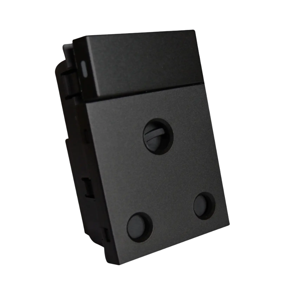 Onesto Matrix Single 3 Pin Module Black Socket product image on white background