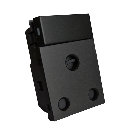 Onesto Matrix Single 3 Pin Module Black Socket product image on white background
