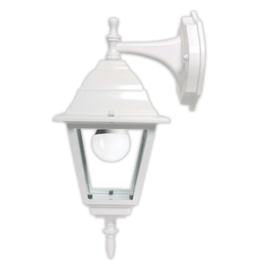 Flash BL/4102W 4 Panel E27 Down Facing White Lantern product image on white background