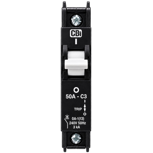 Whitehouse Lighting And Electrical CBI 50A 1 Pole 3kA Samite Circuit Breaker  CBI