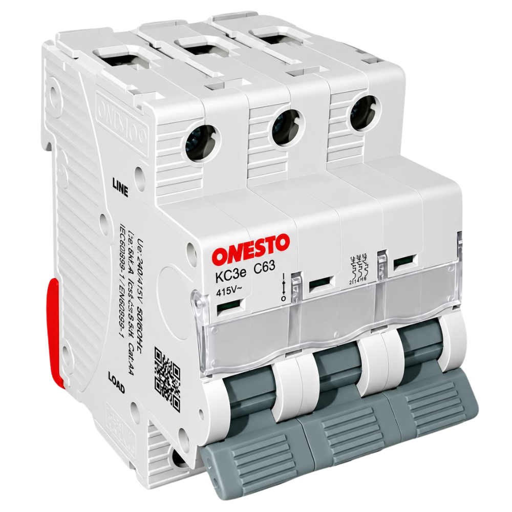 Whitehouse Lighting And Electrical Onesto 63A 3 Pole 3KA Circuit Breaker  Onesto