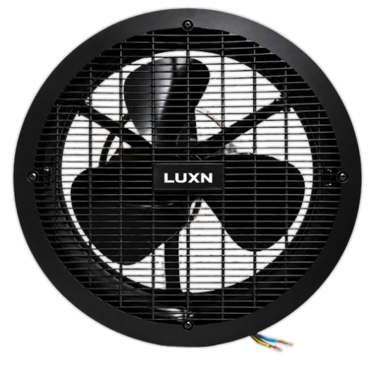 Luxn LEF-250B-BLK 28W 240mm Black Extractor Fan product image - Whitehouse Lighting And Electrical