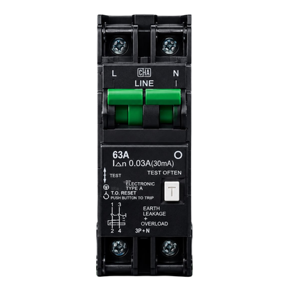 Whitehouse Lighting And Electrical Lear 63A 2 Pole Samite Earth Leakage With Overload  Lear