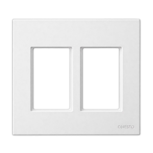 Whitehouse Lighting And Electrical Onesto White 1+1 Lever 4x4 Vertical Yoke  Onesto