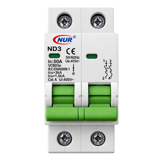 Whitehouse Lighting And Electrical NUR 50A 2 Pole 3kA Circuit Breaker  NUR