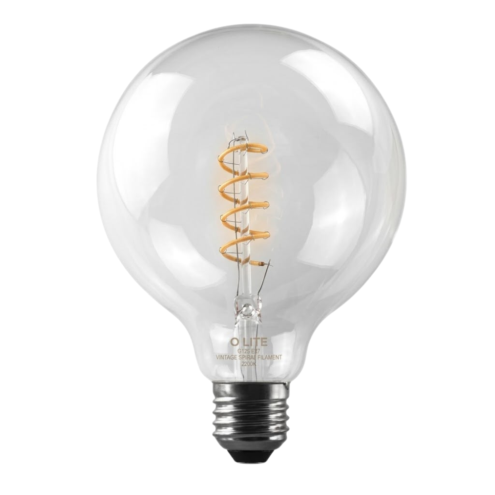 O-Lite OL-G125-5W-D-T 5W E27 G125 Clear 2800K Dimmable LED Filament Bulb - Whitehouse Lighting And Electrical