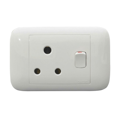 Whitehouse Lighting And Electrical Onesto Oracle White 4x2 Single Socket  Onesto