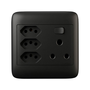 Onesto Oracle ONP4013BK 4x4 16A RSA + 3 New ZA Switched Socket – Black