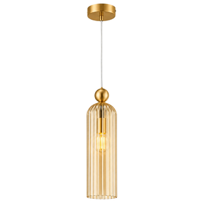 Brightstar PEN855 Gold Cognac Glass Pendant