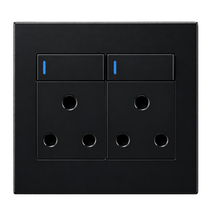 Horizon Modern RES57 16A Double Socket – Black