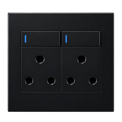 Whitehouse Lighting And Electrical Horizon Black 4x4 Double Socket  Horizon