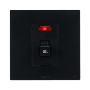 Horizon Black 45A Double-Pole Isolator with Pilot Light