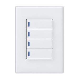 Horizon White 4 Lever 1 Way Switch