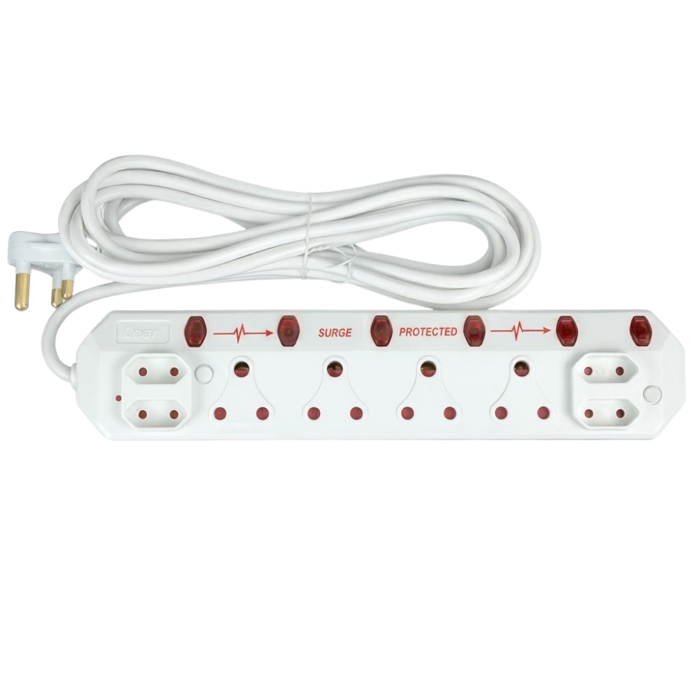 Whitehouse Lighting And Electrical Lear 8-Way Surge Protected Multiplug with 5M Cord  Lear