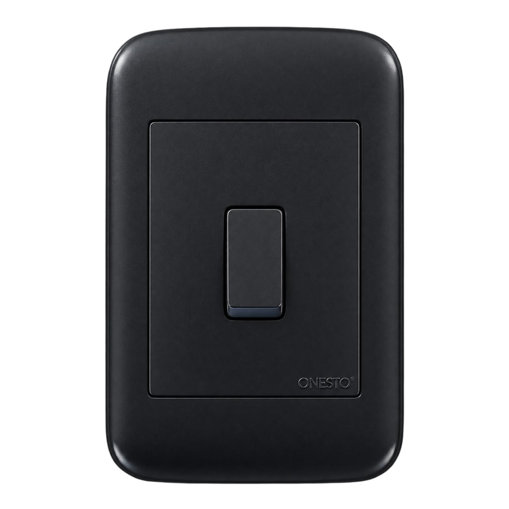 Whitehouse Lighting And Electrical Onesto Oracle 4x2 Black 1 Lever 2-Way Switch  Onesto